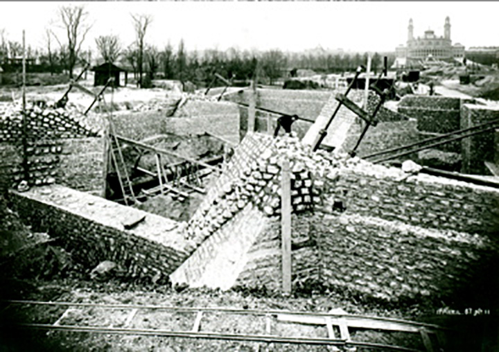 Eiffel Tower Foundation, April 17, 1887 – Otis Archives